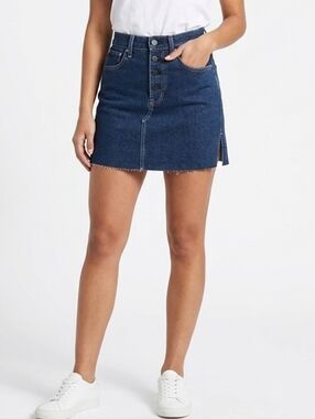 HALE Avri Charyl Mini A-Line Denim Jean Skirt Size 26